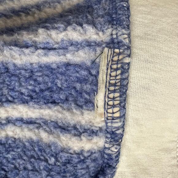 L.L.Bean Womens Cowl Neck Pullover Sweater M Blue White Stripe Long Sleeve - Picture 6 of 6